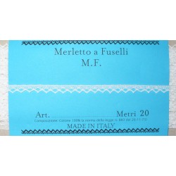 Art. 145 - Merletto a Fuselli - Bianco - Altezza 0,8 cm